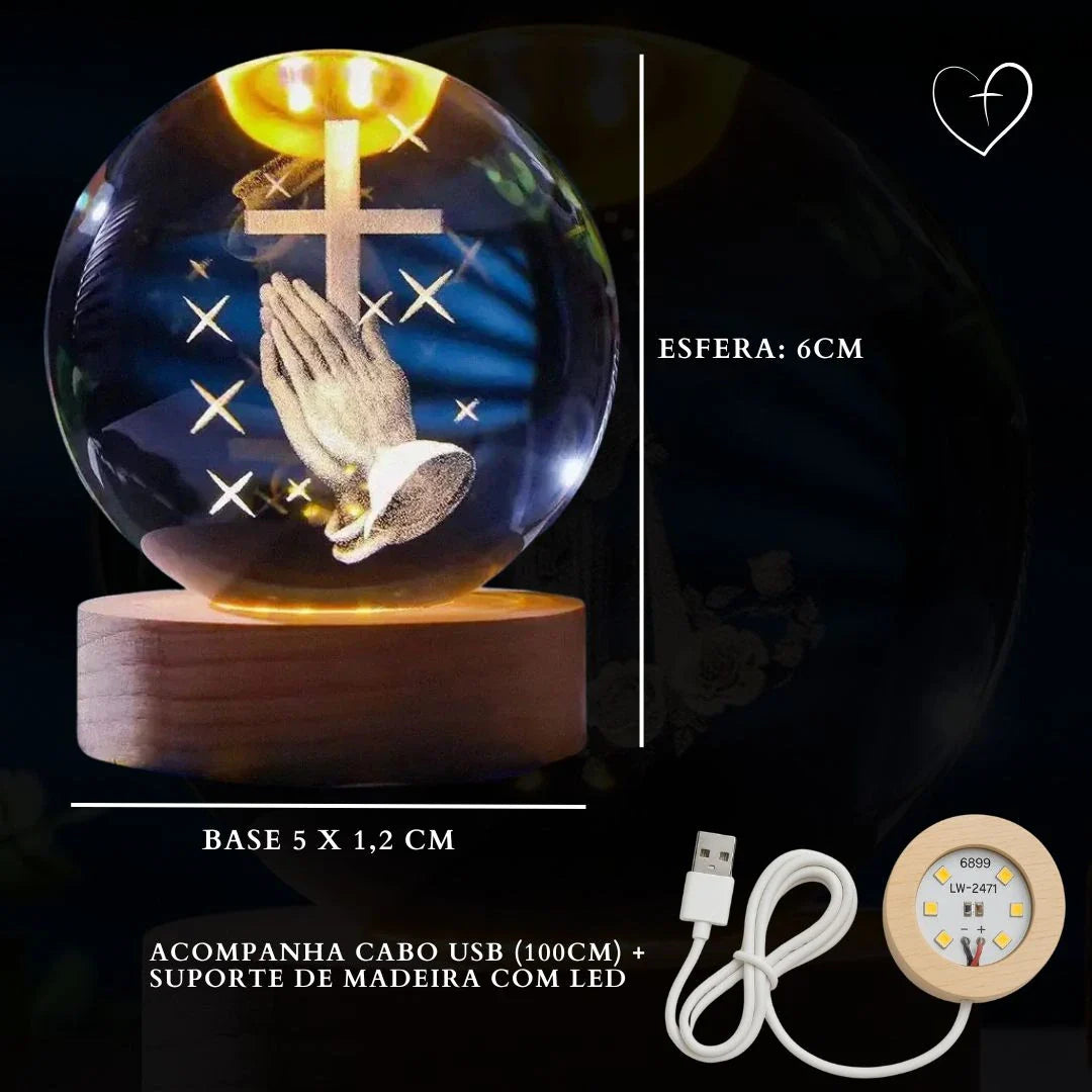 Gesù e Maria – Lampada a Sfera 3D