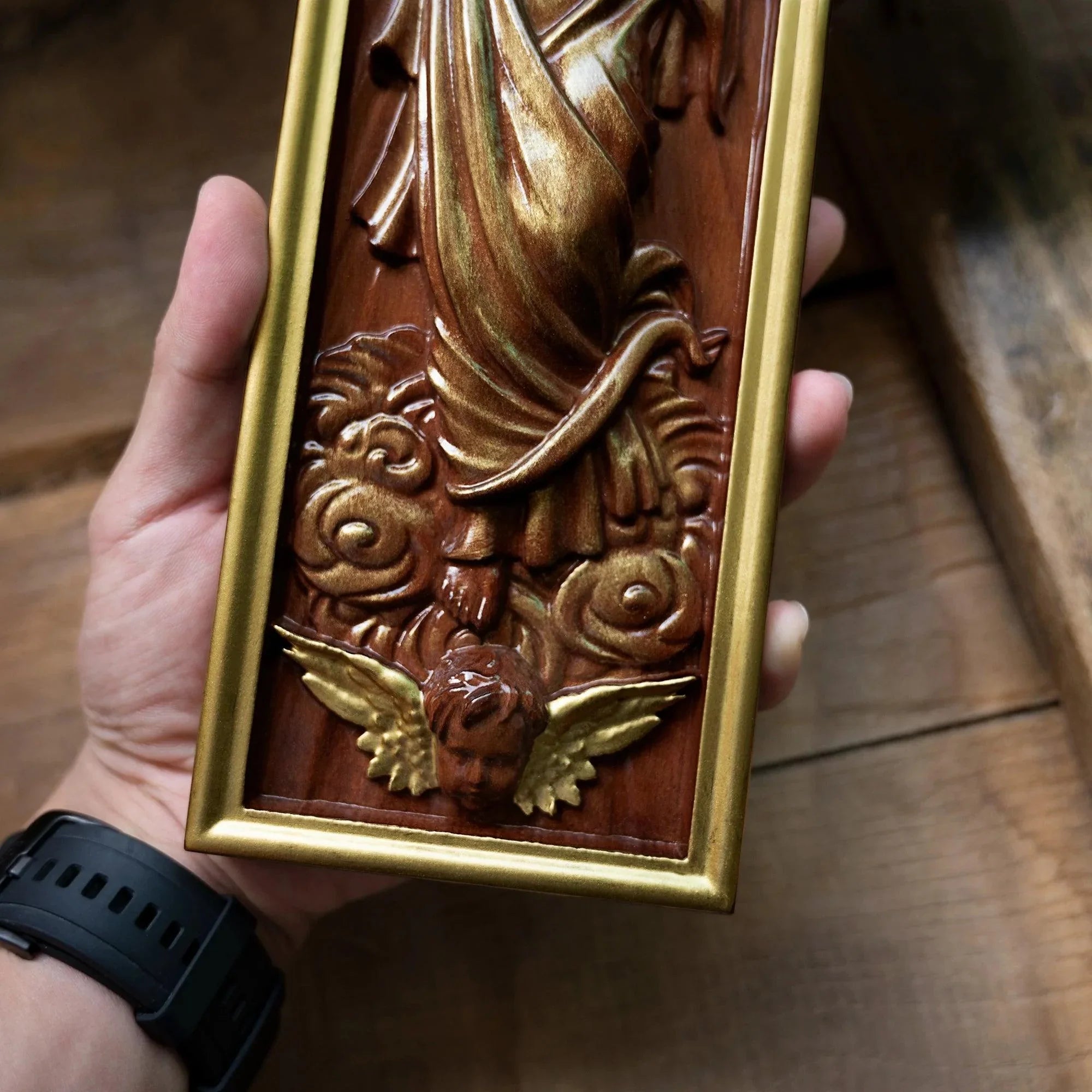 Scultura lignea dell'Ascensione di Gesù