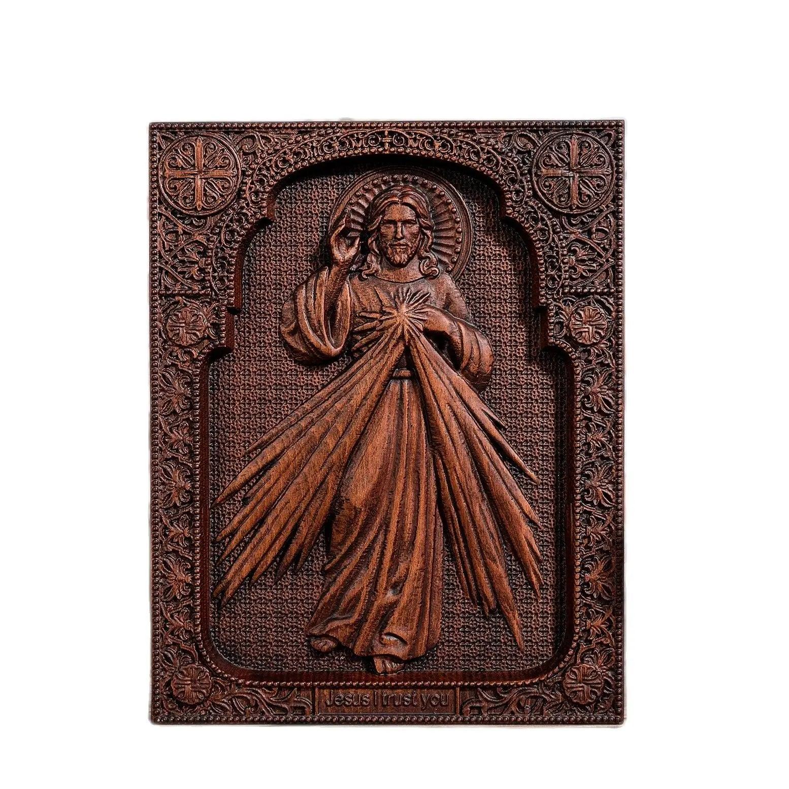 Icona della Divina Misericordia di Gesù Cristo in Legno