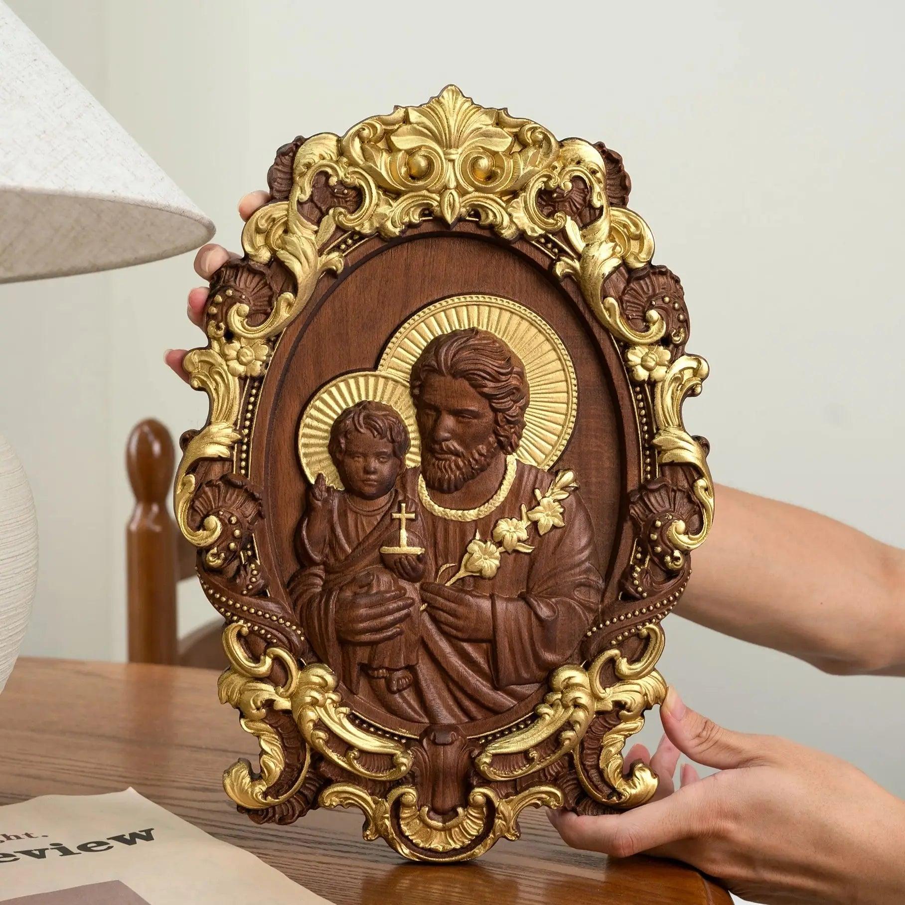 Scultura di San Giuseppe e del Bambino Gesù