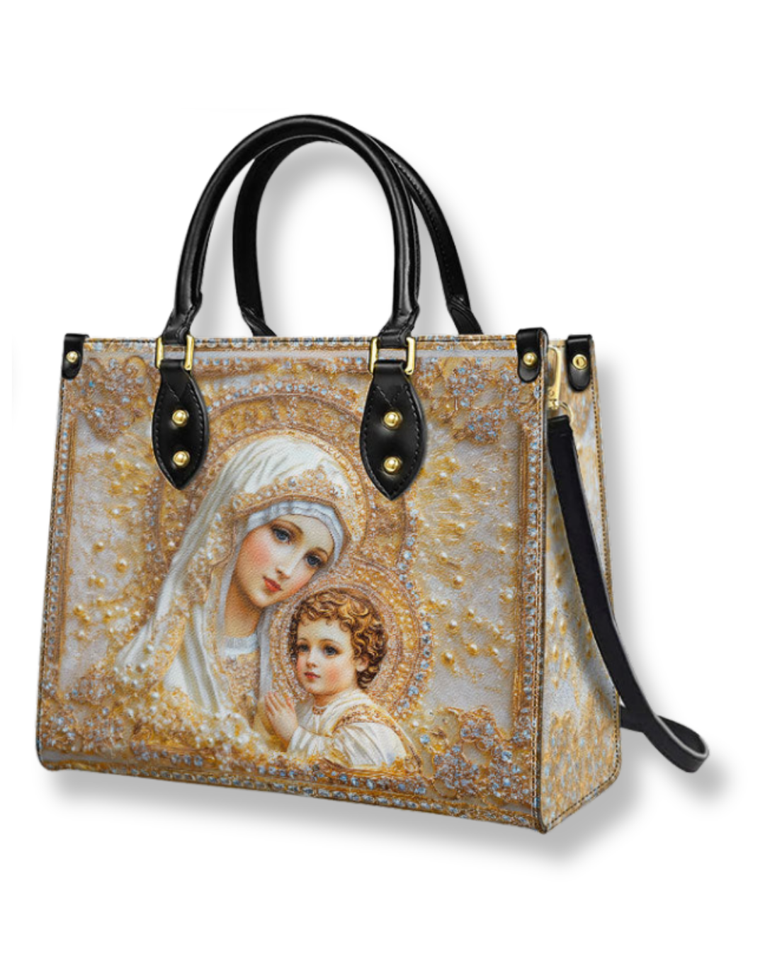 Borsa Cattolica in Pelle – Maria e il Bambino Gesù