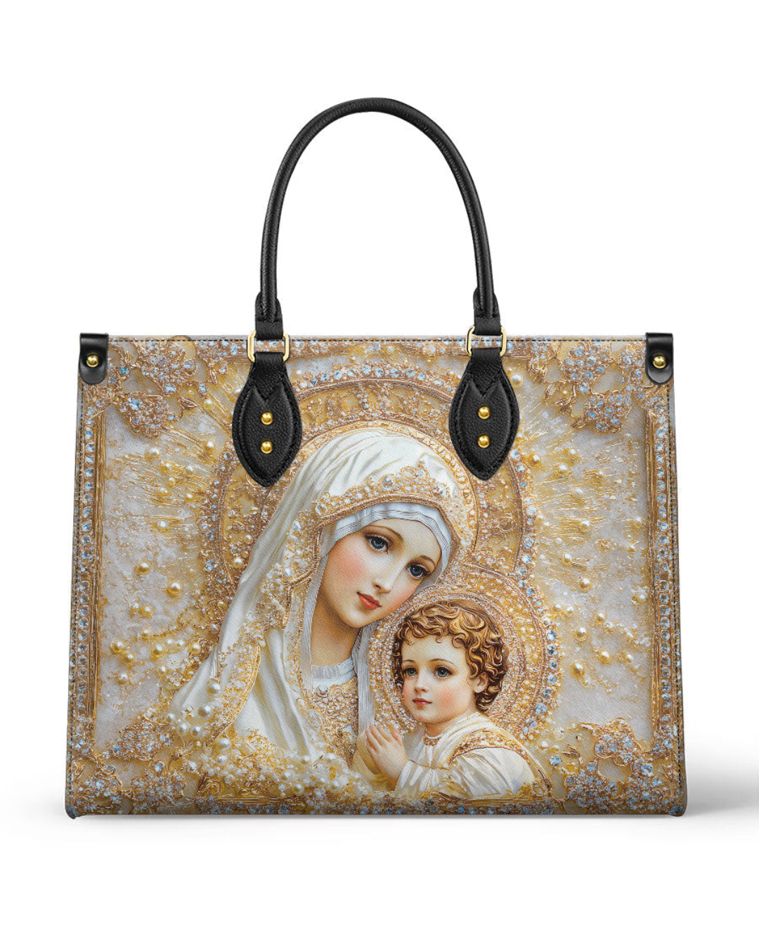 Borsa Cattolica in Pelle – Maria e il Bambino Gesù
