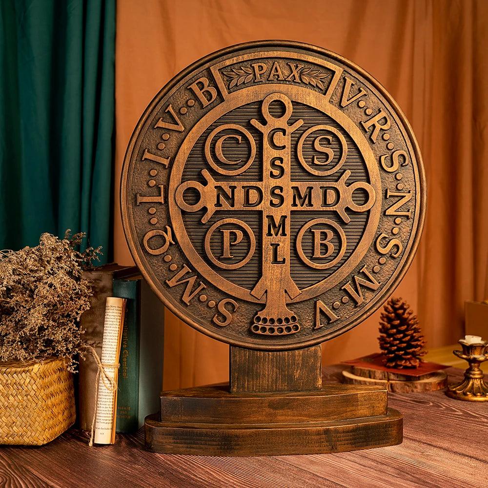 Scultura Trofeo Medaglia di San Benedetto a Doppia Faccia