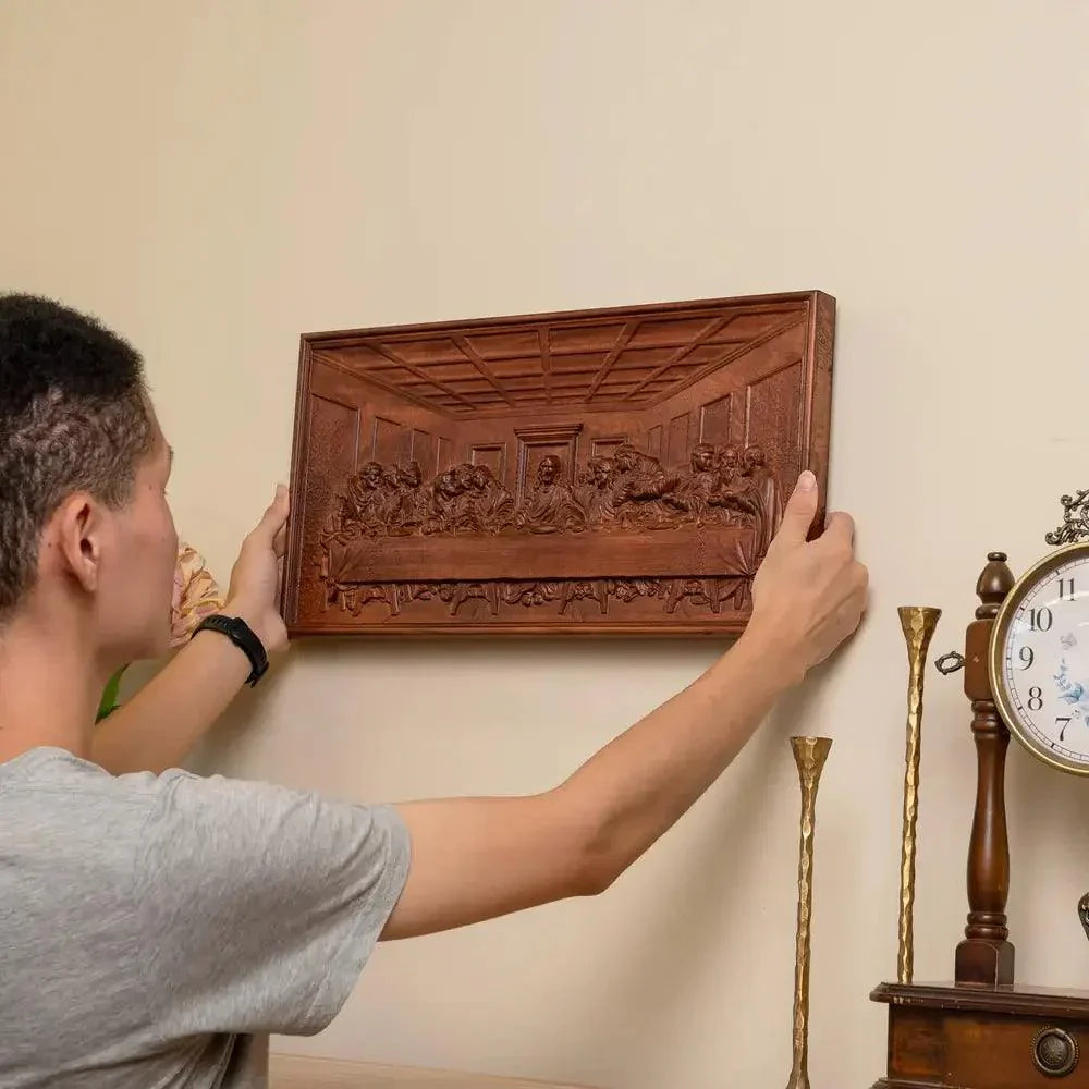 Scultura dell’Ultima Cena in Legno