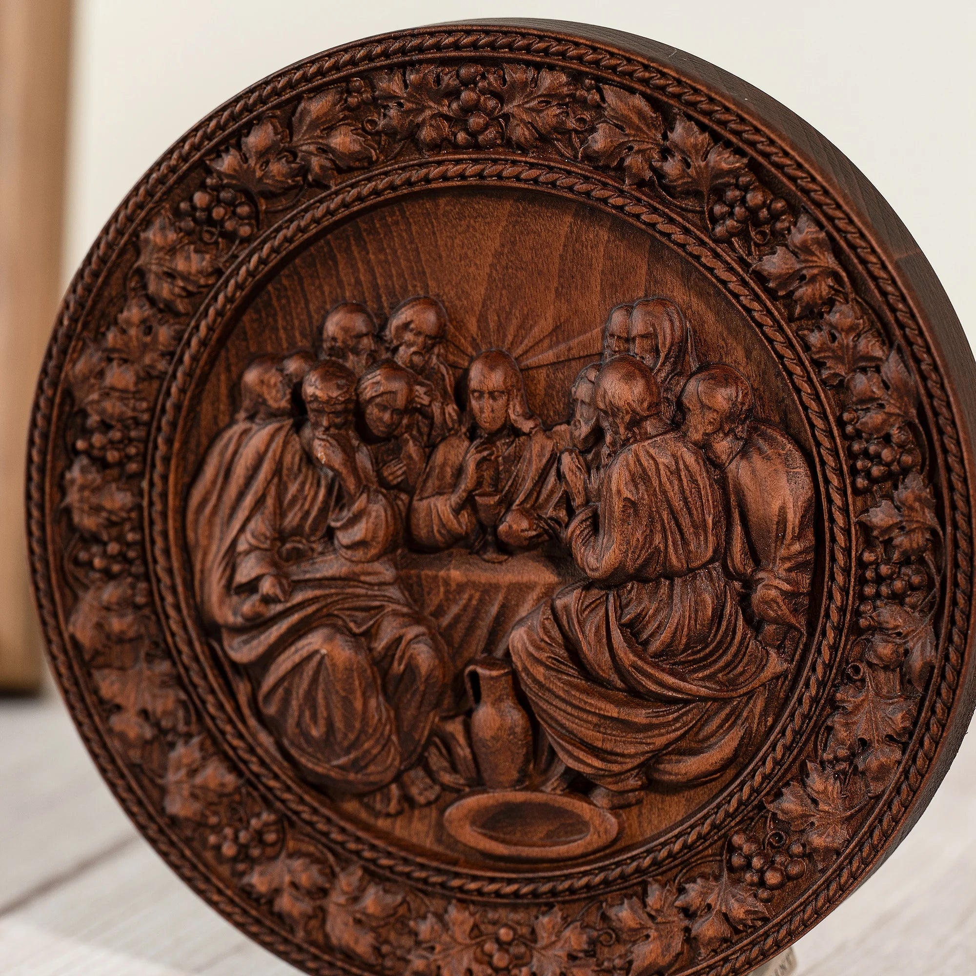 Scultura Rotonda in Legno dell’Ultima Cena