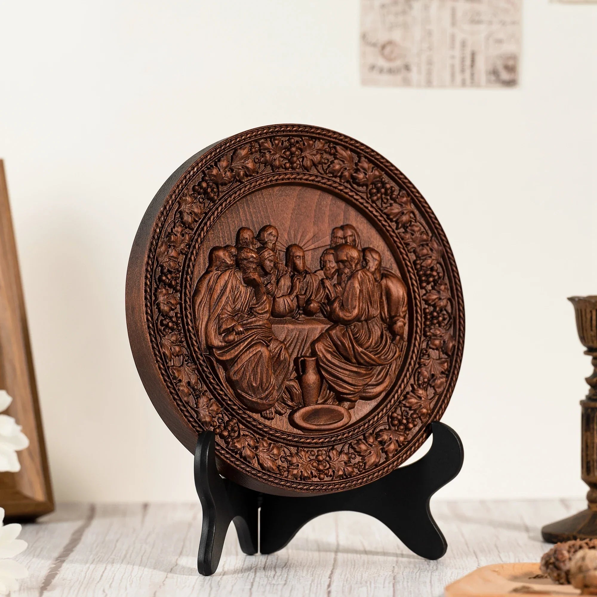 Scultura Rotonda in Legno dell’Ultima Cena