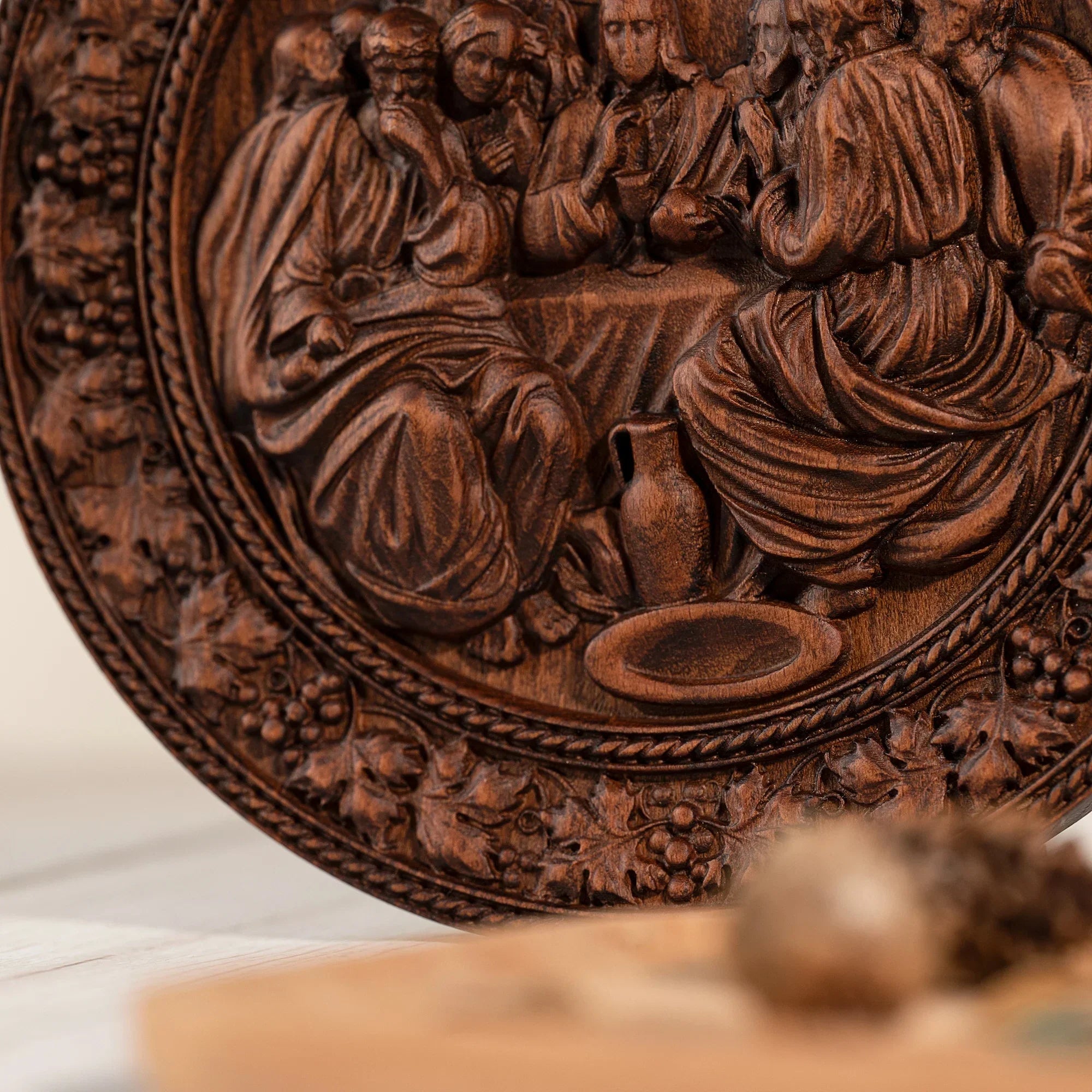 Scultura Rotonda in Legno dell’Ultima Cena