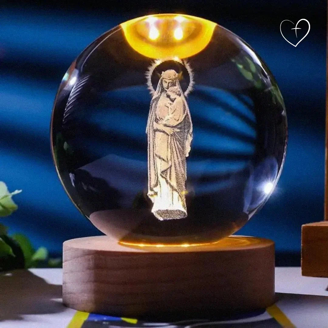Gesù e Maria – Lampada a Sfera 3D