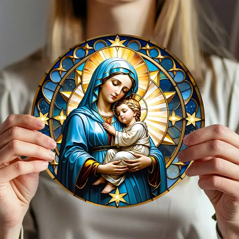 Decorazione Cattolica Madonna e Bambino Gesù