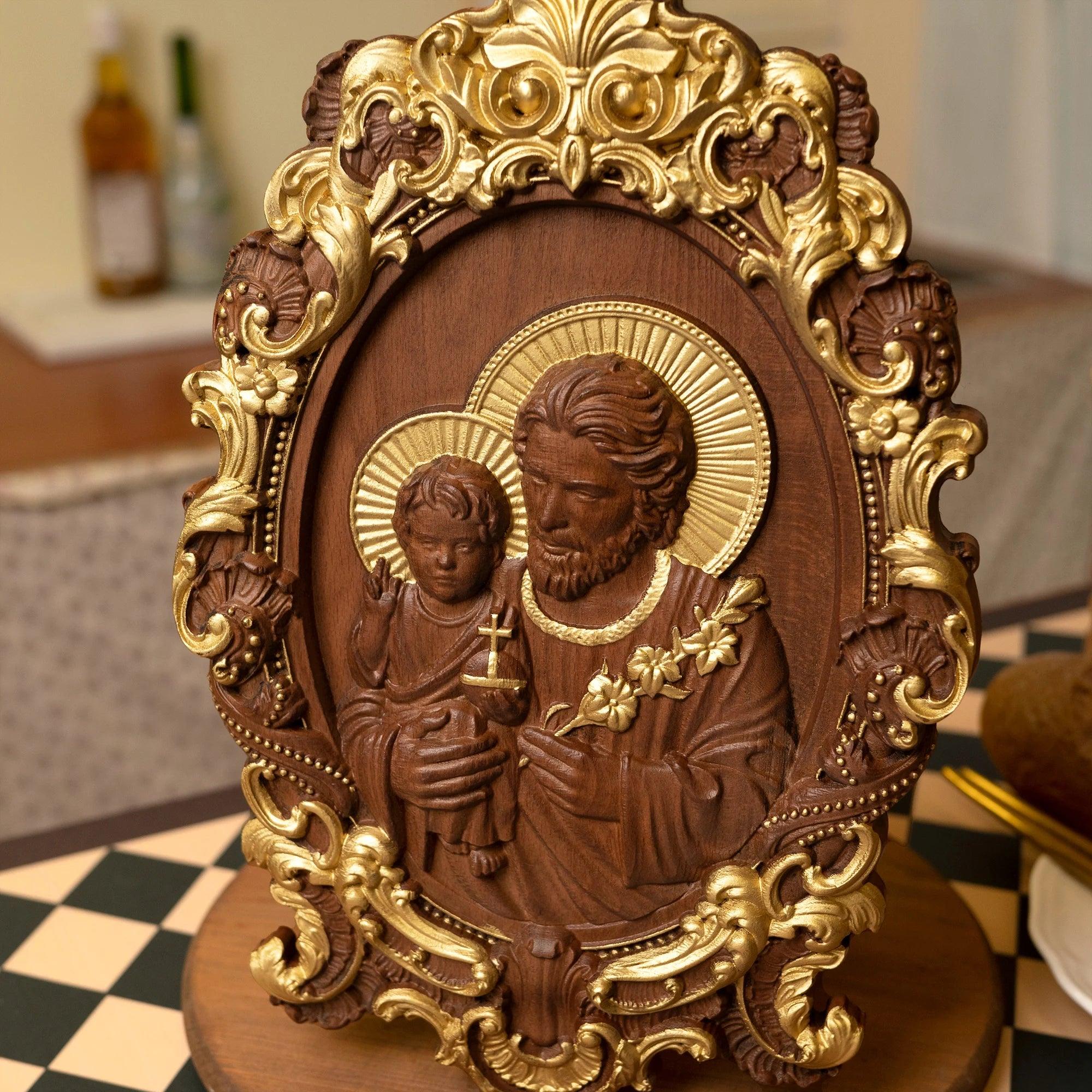 Scultura di San Giuseppe e del Bambino Gesù
